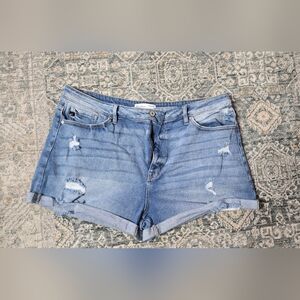 KanCan Light Blue Distressed Jean Shorts